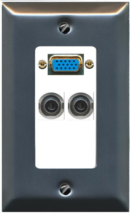 2 3.5mm Wall Plate [White]