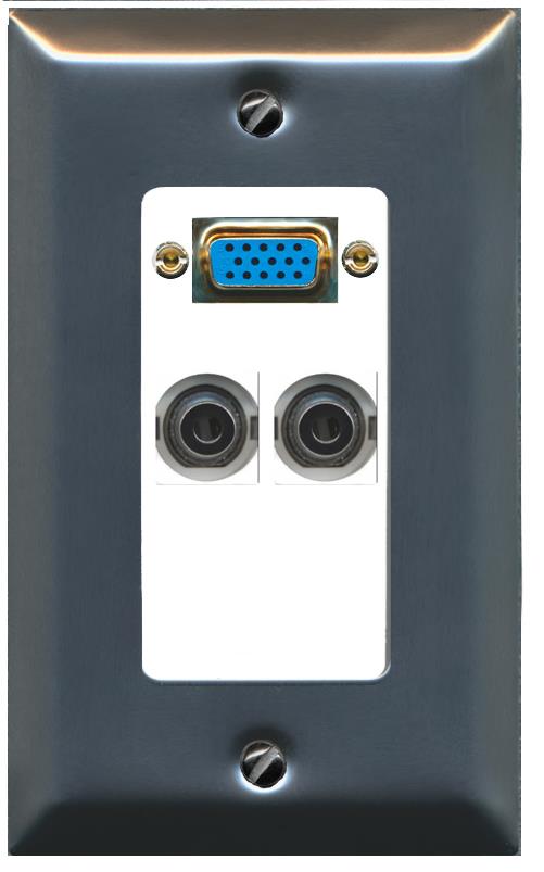 2 3.5mm Wall Plate [White]