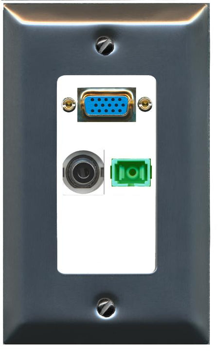 1 3.5mm 1 SC-APC-SX Wall Plate [White]