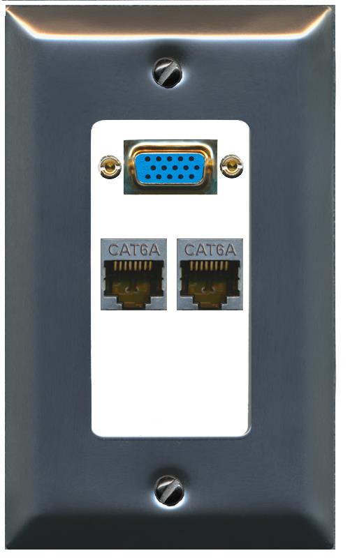 2 CAT6A Wall Plate [White]
