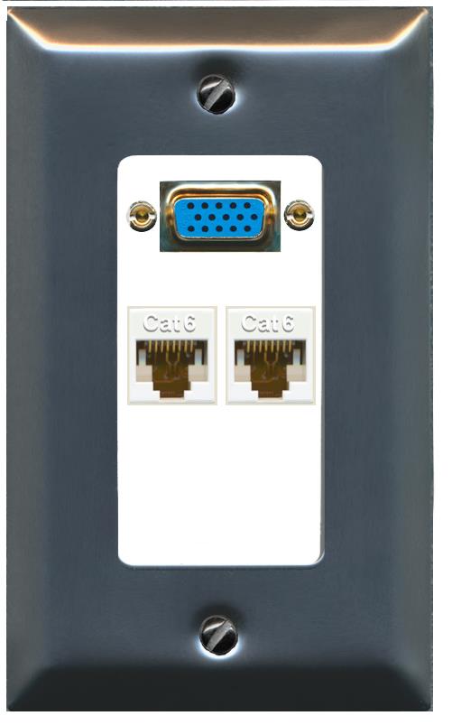 2 CAT6 Wall Plate [White]