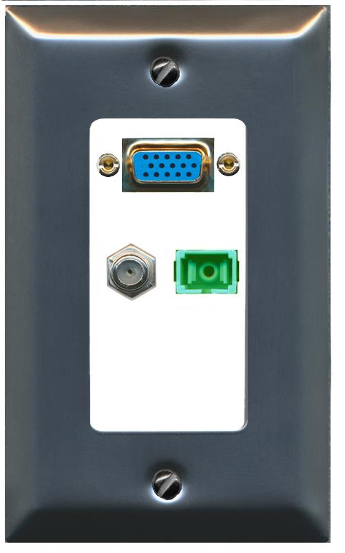 1 COAX 1 SC-APC-SX Wall Plate [White]