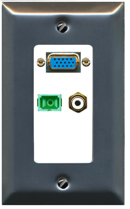 1 RCA-WHITE 1 SC-APC-SX Wall Plate [White]