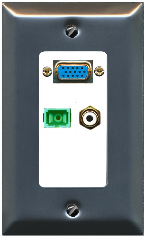 1 RCA-WHITE 1 SC-APC-SX Wall Plate [White]