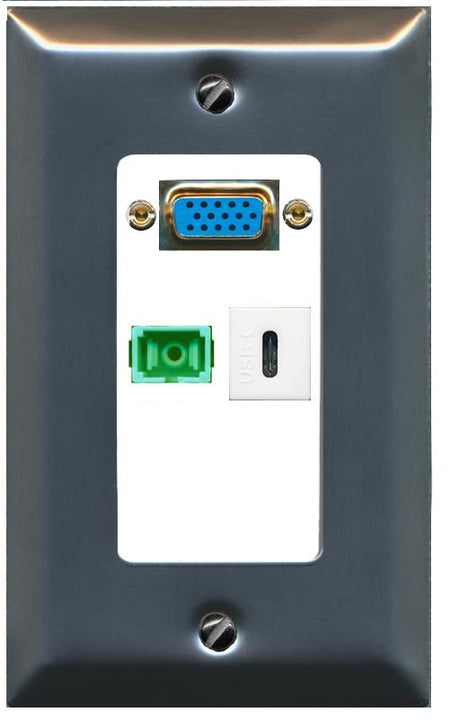 1 SC-APC-SX 1 USBC Wall Plate [White]