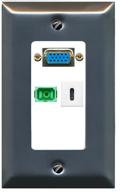 1 SC-APC-SX 1 USBC Wall Plate [White]