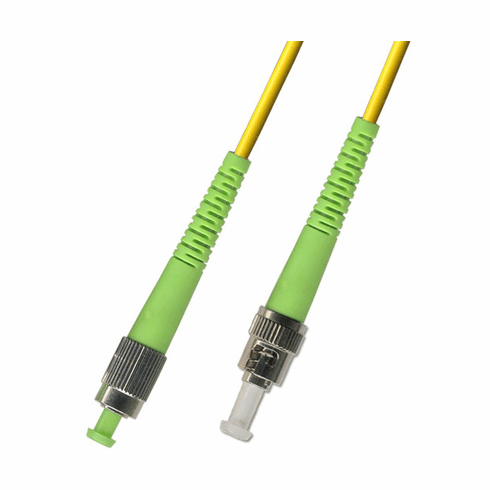 1000M FC APC to ST APC Simplex Singlemode Fiber Optic Cable 9/125