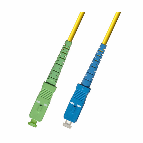 1000M SC APC to SC UPC Simplex Singlemode Fiber Optic Cable 9/125