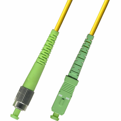 100M FC APC to SC APC Simplex Singlemode Fiber Optic Cable 9/125