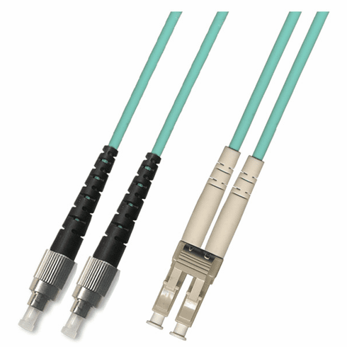 100M FC-LC Duplex Multimode Fiber Optic Cable 50/125 10 Gigabit Riser (10GB)