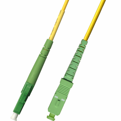 100M LC APC to SC APC Simplex Singlemode Fiber Optic Cable 9/125