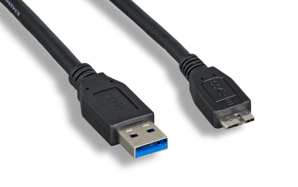 RiteAV USB 3.0 A Male to Micro B Male Cable 1ft 2 Pack