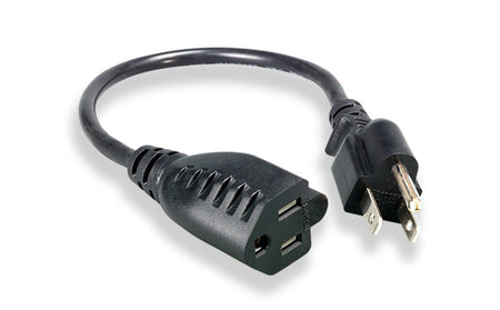 RiteAV Heavy-Duty Power Cord Extension, NEMA5-15-P/5-15R, SJT 16AWG 13A 125V, 3FT Black