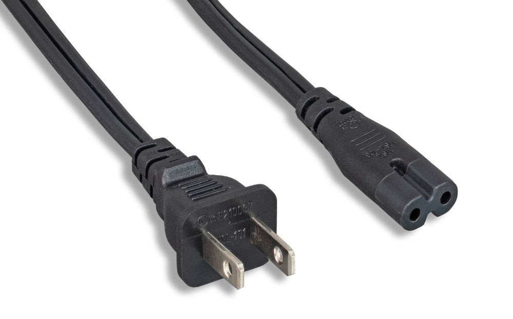 RiteAV US Figure 8 Power Cord, C7/NEMA1-15P N POLARIZED 1FT