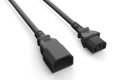 RiteAV Heavy-Duty Power Cord, C13/C14, 14AWG,  SJT, 15A, 250V, Black, 8FT 