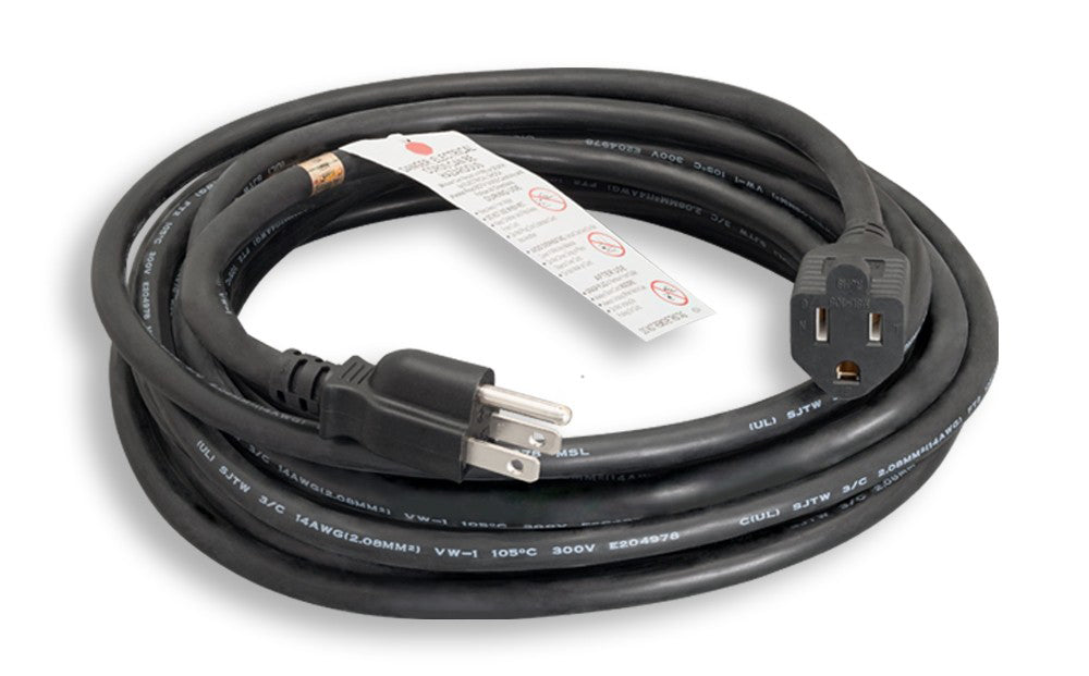 RiteAV Outdoor Heavy-Duty Power Cord Extension, NEMA 5-15P/5-15R 14AWG SJTW 50FT Black