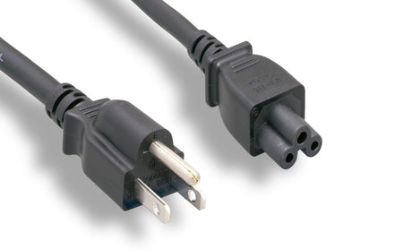 RiteAV US MIckeyMouse Power Cord, NEMA5-15P / C5, Black, 1FT