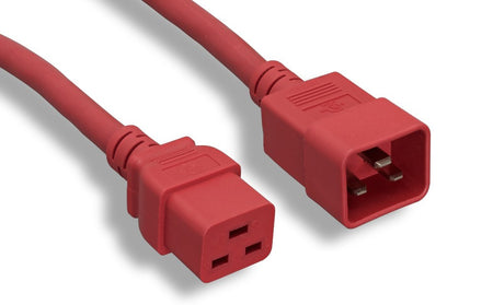 RiteAV Heavy Duty Power Cord, C19/C20 12AWG 20A 250V 7FT RED