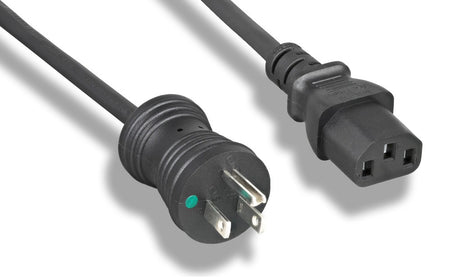 RiteAV Hospital Grade Power Cord Black, NEMA 5-15P/C13 18AWG 10A 125V, 10FT
