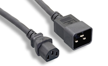 RiteAV Heavy-Duty Power Cord, C13/C20 14AWG SJT 15A/250V Black, 15FT