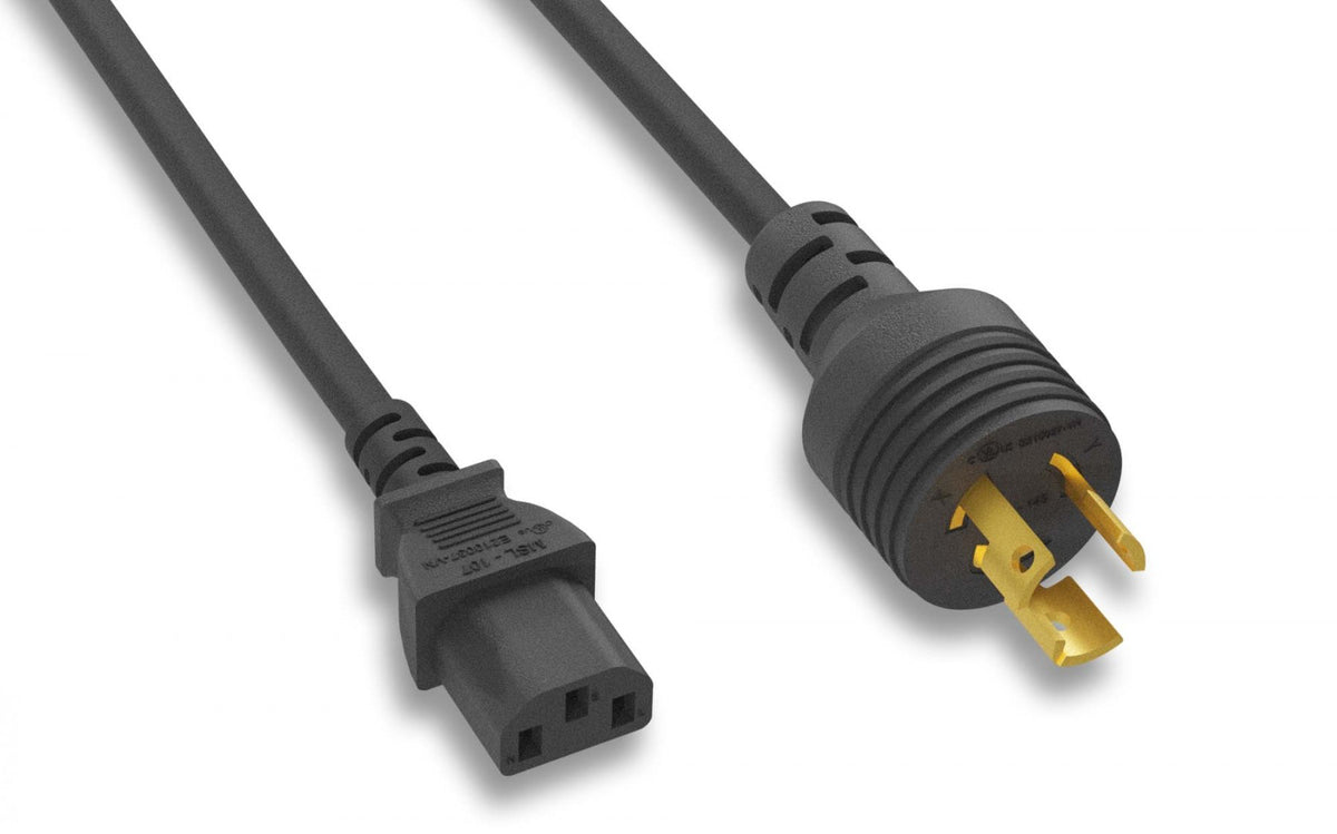 RiteAV Heavy Duty Locking Power Cord L5-15/C13 14AWG 15A 125V 8FT