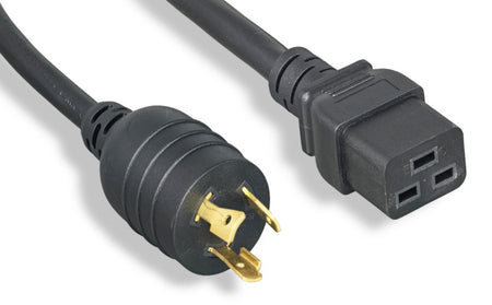 RiteAV Heavy Duty Locking Power Cord L5-20P/C19 12AWG 20A 125V 50FT