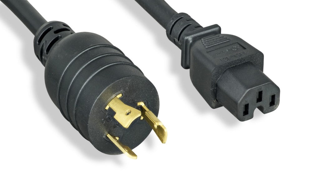 RiteAV Heavy Duty Locking Power Cord L6-20P/C15 14AWG 15A 250V 12FT