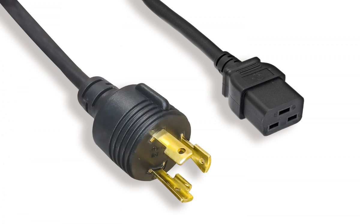 RiteAV Heavy Duty Locking Power Cord L6-30P/C19 12AWG 20A 250V 10FT
