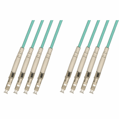 10M LC-LC Multimode Fiber Optic Cable 50/125 10 Gigabit 4 Strand (10GB)