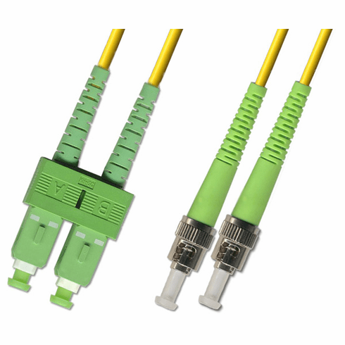 10M SC APC to ST APC Duplex Singlemode Fiber Optic Cable 9/125
