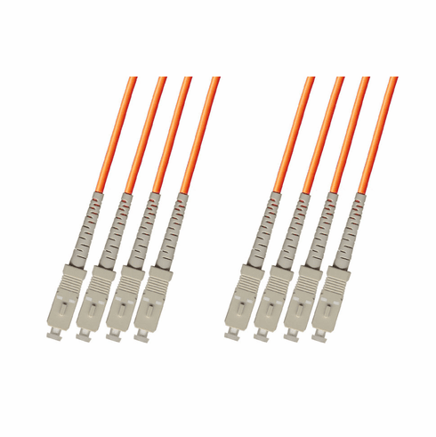 10M SC-SC Multimode Fiber Optic Cable 50/125 4-Strand