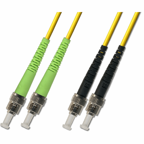 10M ST APC to ST UPC Duplex Singlemode Fiber Optic Cable 9/125
