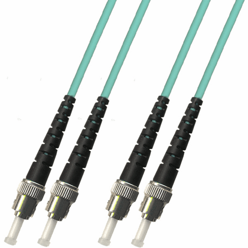 10M ST-ST Duplex Multimode Fiber Optic Cable 50/125 10 Gigabit Riser (10GB)