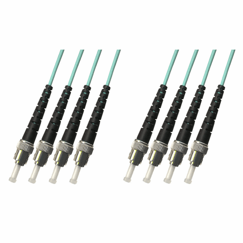 10M ST-ST Multimode Fiber Optic Cable 50/125 10 Gigabit 4 Strand (10GB)
