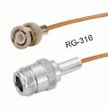 BNC-58 Male to N Female 12inch RG-316 Cable
