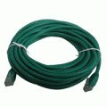 25ft Cat6 Ethernet Network Crossover Cable, Molded - Green