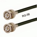 RG-58 Cable, BNC Male to BNC Male, 25ft