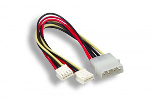 5.25" Male / 3.5" Female x 2 Internal DC Power Y Cable