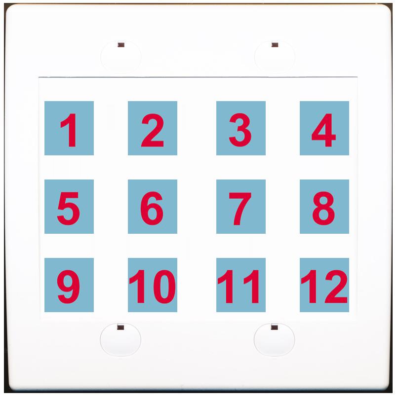 Custom Wall Plate White with up to 12 Keystone Ports