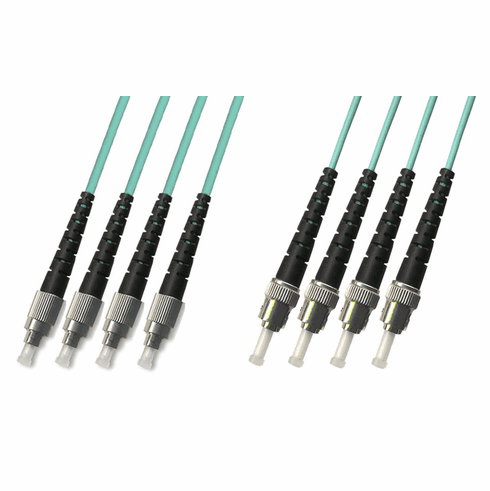 12M FC-ST Multimode Fiber Optic Cable 50/125 10 Gigabit 4 Strand (10GB)