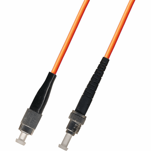 12M FC-ST Simplex Multimode Fiber Optic Cable 50/125 LSZH
