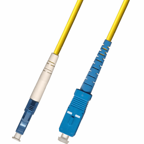 12M LC-SC Simplex Singlemode Fiber Optic Cable 9/125 Plenum