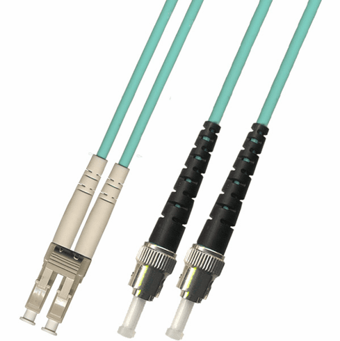 12M LC-ST Duplex Multimode Fiber Optic Cable 50/125 10 Gigabit Riser (10GB)