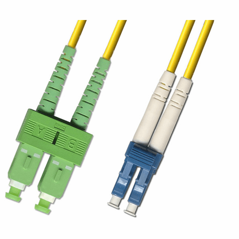 12M LC UPC to SC APC Duplex Singlemode Fiber Optic Cable 9/125