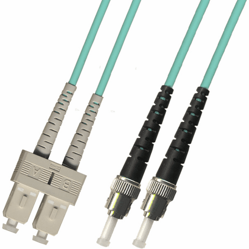 12M SC-ST Duplex Multimode Fiber Optic Cable 50/125 10 Gigabit Armored (10GB)