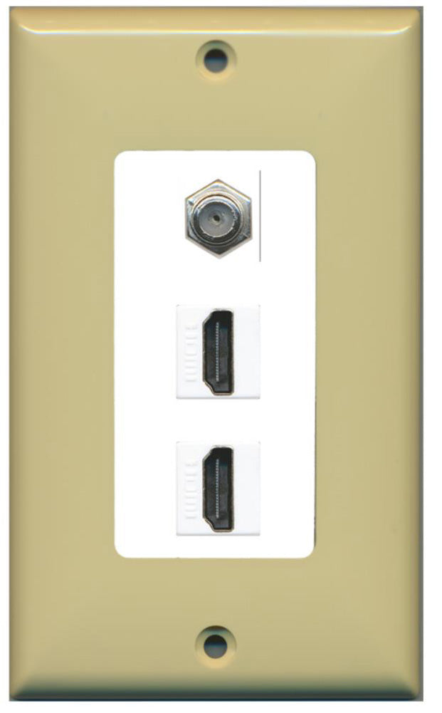 Piastra Da Parete Riteav - 2 Porte HDMI, Coassiale, Ethernet