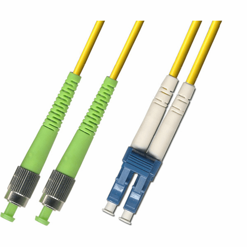 150M FC APC to LC UPC Duplex Singlemode Fiber Optic Cable 9/125