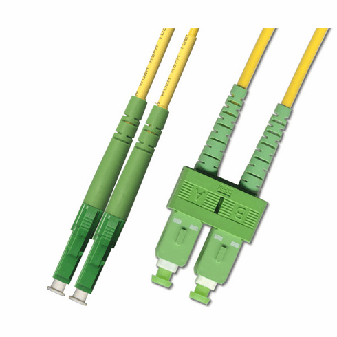 150M LC APC to SC APC Duplex Singlemode Fiber Optic Cable 9/125