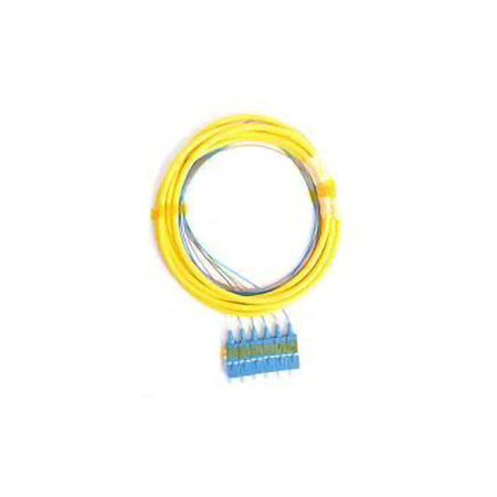 RiteAV 6 Strand Fiber Distribution Pigtail, Singlemode 9/125, SC/UPC Connectors, Blue Boots, 3 meter (1m 900um fanout + 2m distribution tail)