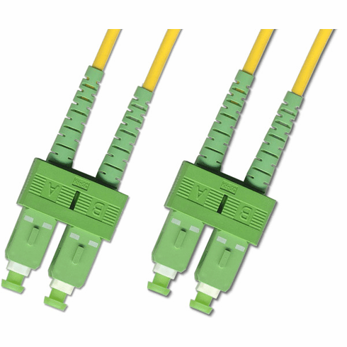 15M SC APC to SC APC Duplex Singlemode Fiber Optic Cable 9/125